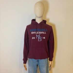 Marshall Baseball 2016 Graphic Hoodie Maroon - Size Medium